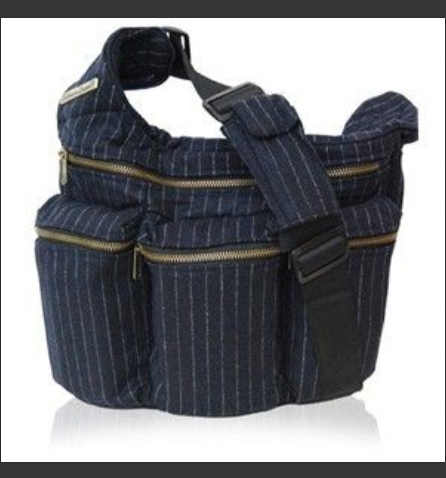 Diaper Dude Messenger Diaper Bag - Navy With Pockets, Changing Pad, Insulation-image