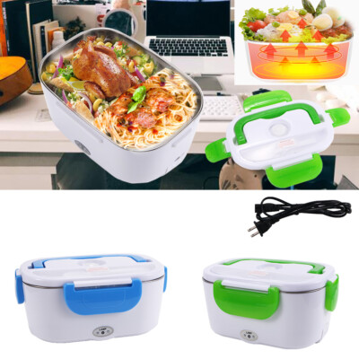 NEW Portable Electric Heating Lunch Box Heater Stainless Steel Food Container
