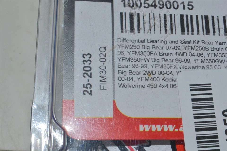 Комплект подшипников и уплотнений заднего дифференциала 25-2033 Yamaha Kodiak Grizzly Wolverine - Изображение 4 из 4