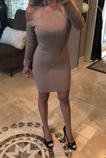 Cold Shoulder Sweater Dress