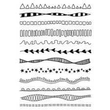 Laced Edge Waves Background Clear Rubber Stamp for Scrapbooking Cardmaking Craft