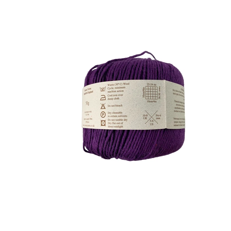 ROWAN Linen Drape Yarn Purple Linen Blend 2.25 oz 50 g UK AT547 - Image 3 of 4