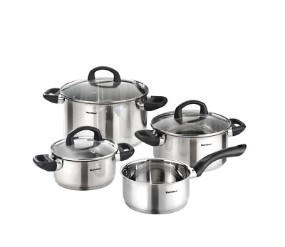 Karcher Kochtopfset Mia 4-teilig Topfset Induktion Edelstahl Kochtopf