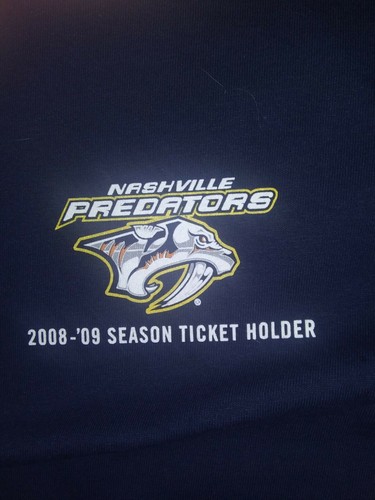 Nuova maglietta uomo grande porta biglietti stagione 2008-09 Nashville Predators Hockey - Foto 4 di 5