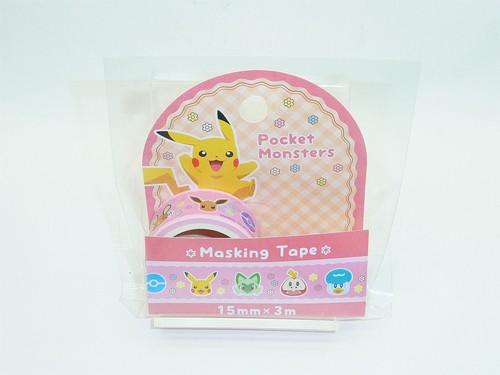 Pokemon Pikachu Masking tape 2 types set Sticker Pink Blue from japan pokemon - Picture 2 of 7