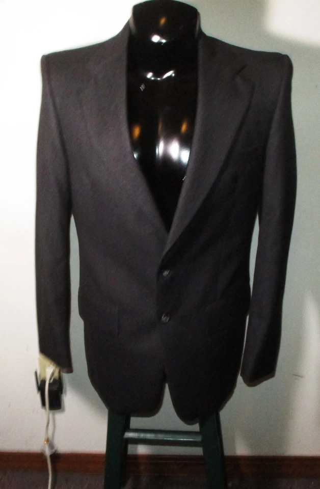 Traje de 2 piezas de lana gris oscuro BOTANY 500 para hombre talla 38R, 32X31 Foto 2 de 4