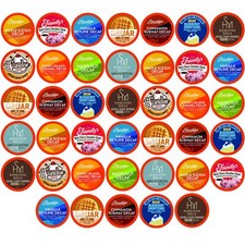 Decaf Flavored Coffee Pods Keurig K Cup Compatible Variety Pack 40 Count