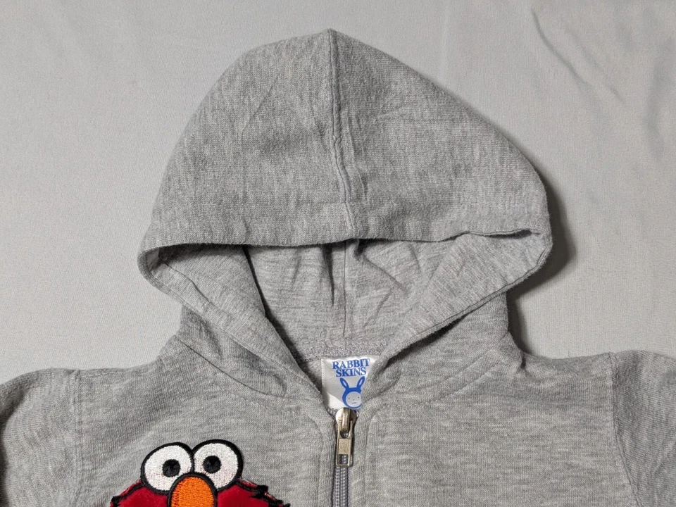RABBIT SKINS X SESAME STREET ELMO & COOKIE MONSTER Bebé 6 Meses Sudadera con Capucha Gris Foto 4 de 4