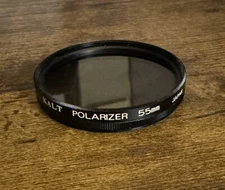 Vintage KALT POLARIZING LINEAR 55mm Filter Original Plastic Cover MADE IN JAPAN
