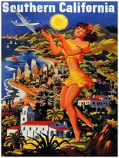 5318.Southern california.giant woman dancing.POSTER.Decoration.Graphic Art