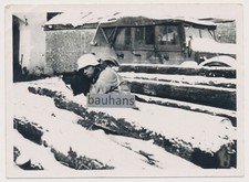 Foto Charkow Wehrmacht Kfz Soldat mit MP Maschinenpistole 2.WK (7198a)