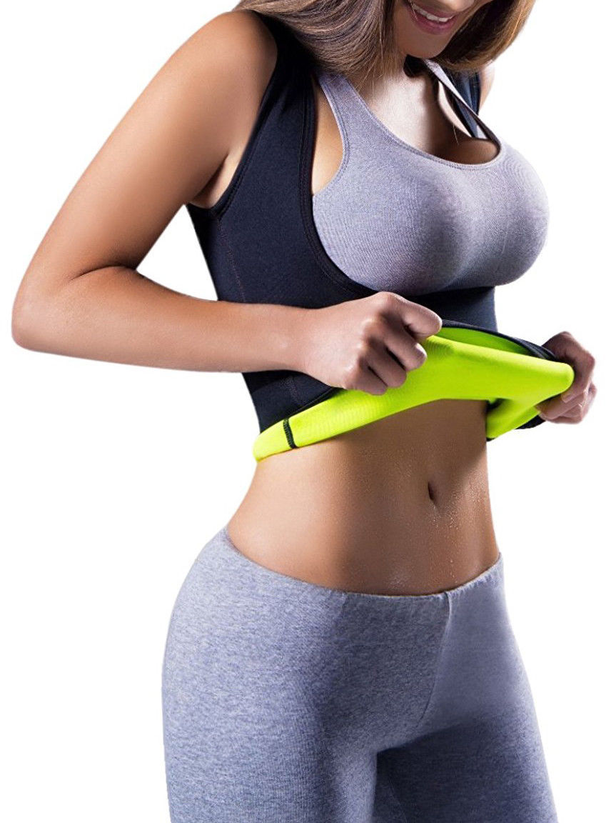 Body Sauna Gilet Dimagrante In Neoprene Per Donna - Apex Wears, Taglia 2XL, Nero