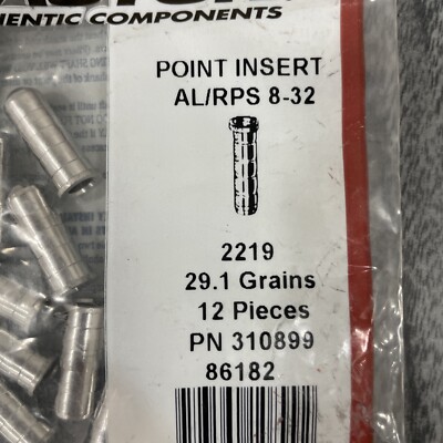 Easton Point Insert AL/RPS 8-32 2219 29.1 Grains | eBay