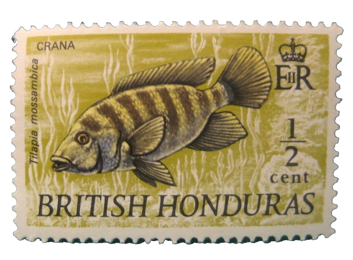 Fish individuo estampillas de colonias y territorios británicos