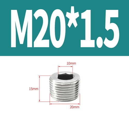 Stainless Steel Internal Hex Male Metric Blanking Plug M3 M4 M8 M10 M12 M14 -M33 - Picture 18 of 29