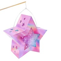 Ursus Laternen Bastelset Twinkle Star Metallic Pink Irisierend Stern St Martin