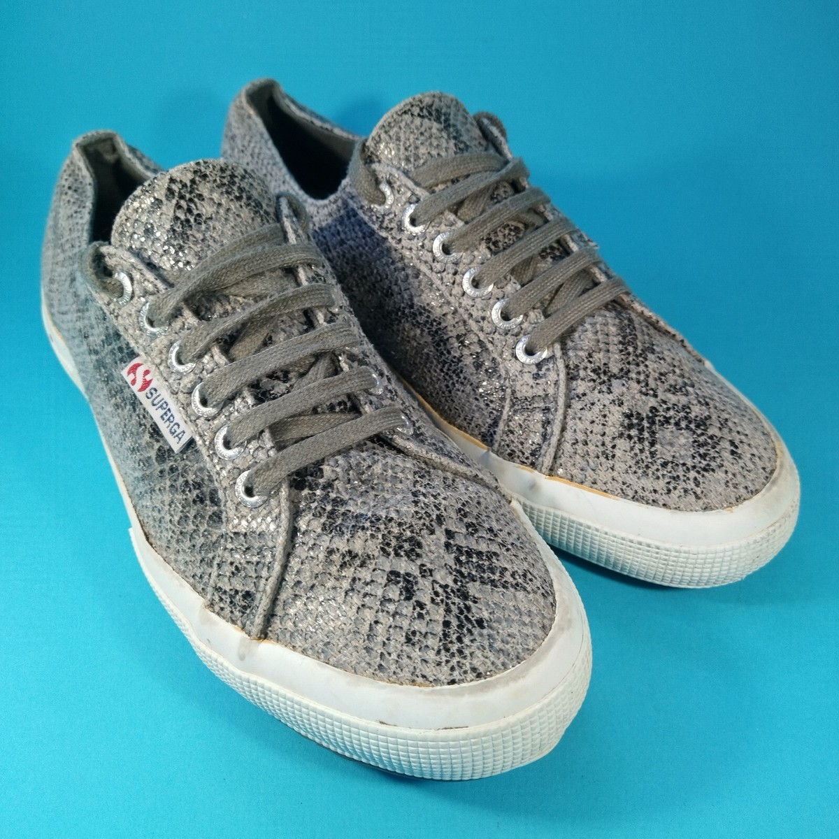 Trainers Superga 274 SUPERGA Grey Snakeskin Effect Trainers