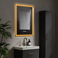 Dimmable Anti-Fog LED-Bathroom-Mirror-with-Lights De-fogging Time 600 800mm USA