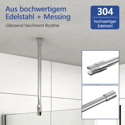 MEYKOERS 500mm Deckenhalter Stabilisator Glaswand Halter Stange für 6-10mm Duschwand
