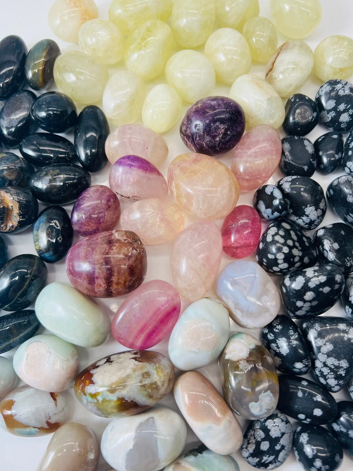 Trommelstein Set 1kg Natursteine Edelstein AAA Qualität Ajna Dritteauge Chakra - Bild 2 von 4