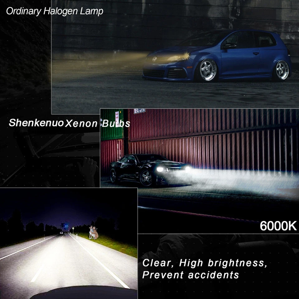 For Jeep Grand Cherokee 2014-2017 Xenon HID Headlight + LED Fog Light Bulbs Kit - Image 3 of 4