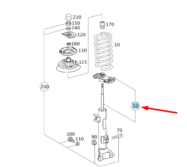 MERCEDESBENZ C W203 FRONT SHOCK ABSORBER A2033205330 ORIGINAL for sale