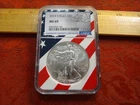 2014 United States Silver Eagle $1 NGC Graded MS69 - Red, White & Blue Core