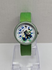 Vintage 1992 Flik Flak by Swatch WWF Panda Swiss Kids Watch Rare New Battery