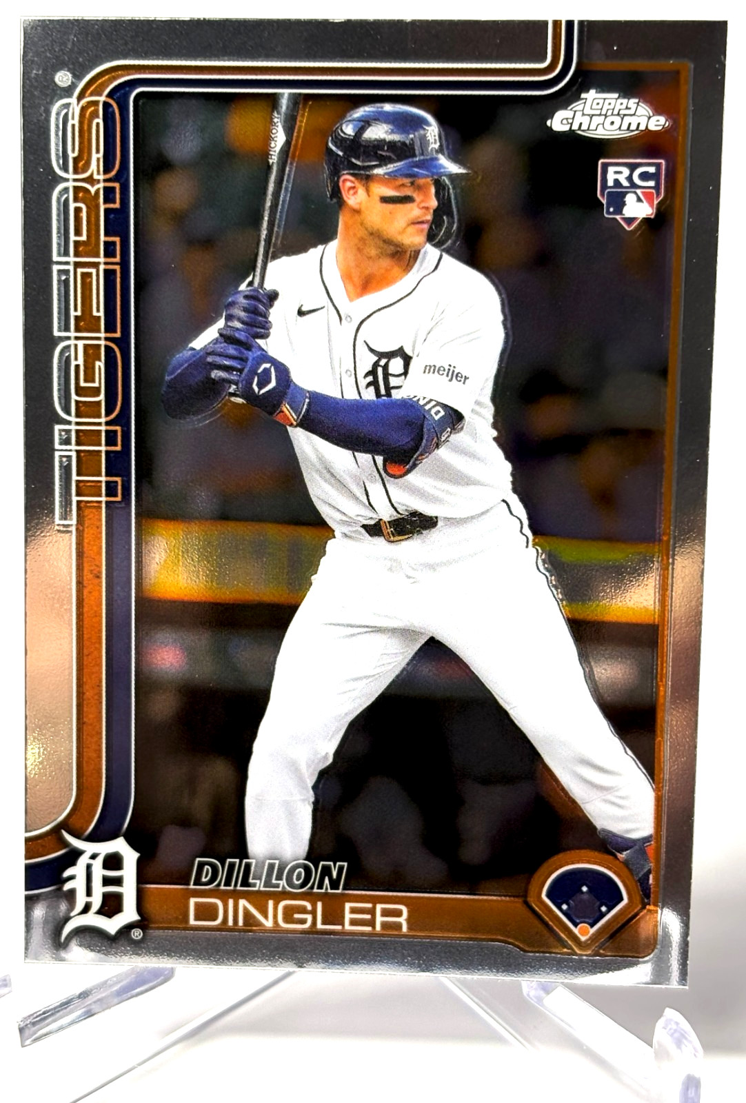 DILLON DINGLER RC 2025 TOPPS CHROME #274 DETROIT TIGERS ROOKIE NEAR MINT