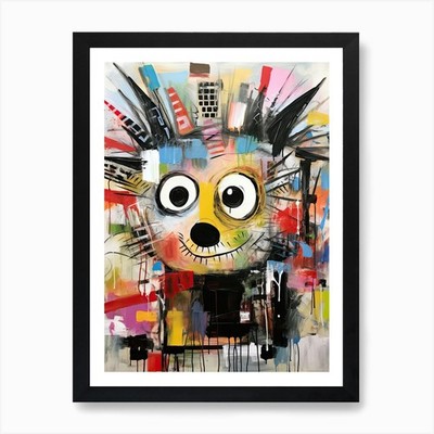 Lebendige Vignetten: Igel Basquia gerahmtes Wandbild Poster Leinwanddruck Bild