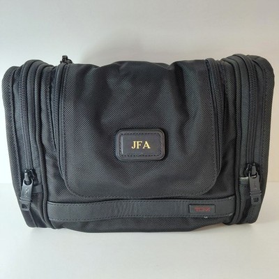 Tumi Alpha Black Ballistic Nylon Toiletry Hanging Travel Kit 22191D4