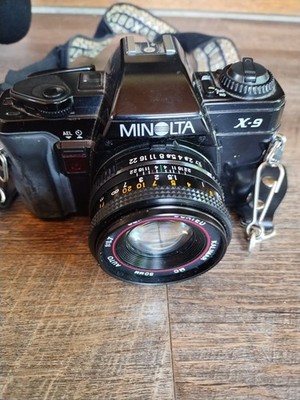 Minolta X-9 SLR 35mm Kalimar MD Zoom 50 mm 1:3.5-4.8 Shoulder Strap