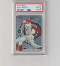 2023 Finest #92 Nolan Gorman PSA 10 GEM MT RC Rookie POP 10! St. Louis Cardinals