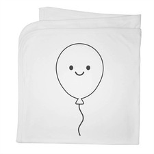 'Happy Balloon Outline' Cotton Baby Blanket / Shawl BY00044094