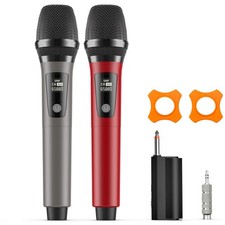 Wireless Microphones, Professional Dual Karaoke Microphones, Wireless Dynamic...