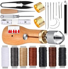 29 Pcs Leather Sewing Awl Needles Kit Portable Stitching Tools for Furniture