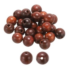 100pcs 6mm Red Sandalwood Round Polished Wooden Loose Beads for Craft