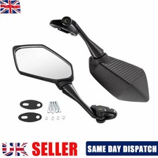fit for Yamaha YZF R125 Left Right Carbon Mirrors Pair With Fittings 2008-2018
