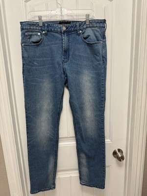 PACSUN Men's Slim Fit Blue Denim 100% Cotton Jeans Size: 34x30 (17-4)