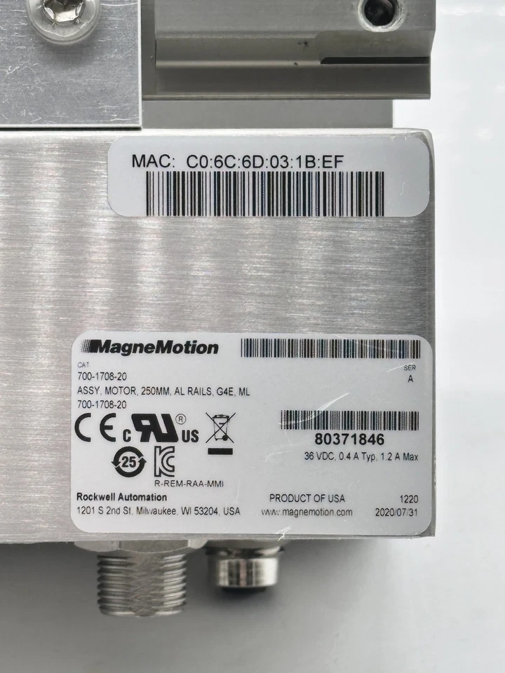 MagneMotion 700-1708-20 SER. Motor sin riel A 250 mm G4E ML  Foto 3 de 4