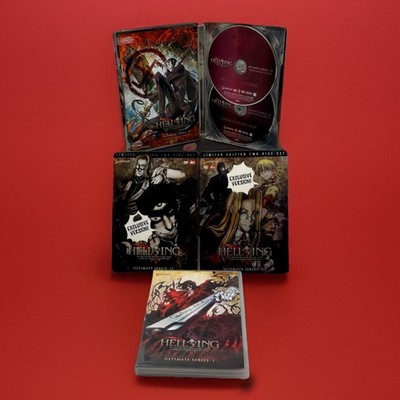 Hellsing Ultimate Vol 1-4 Limited Edition DVD Set - 3 Steelbooks + Vol 1 Standar