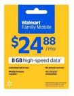 New ListingWalmart Family Mobile Service Card 8Gb High Speed Data