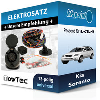 für Kia Sorento 08.2002-07.2006 Towtec E-Satz 13Polig Universell Elektrosatz