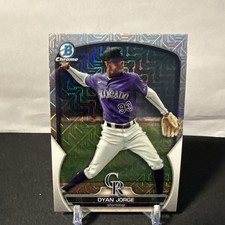 2023 Bowman Chrome #BCP-235 Dyan Jorge, Rockies - Mega Box Mojo Refractor