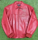 Pelle Pelle Men's Leather Jacket Red 50th Anniversary Size XL “Fits TTS”