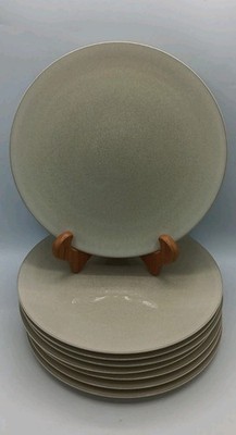 Vintage Y2K Era Denby England Sand Beige Speckled Stoneware Dinner Plate 11 1/8''