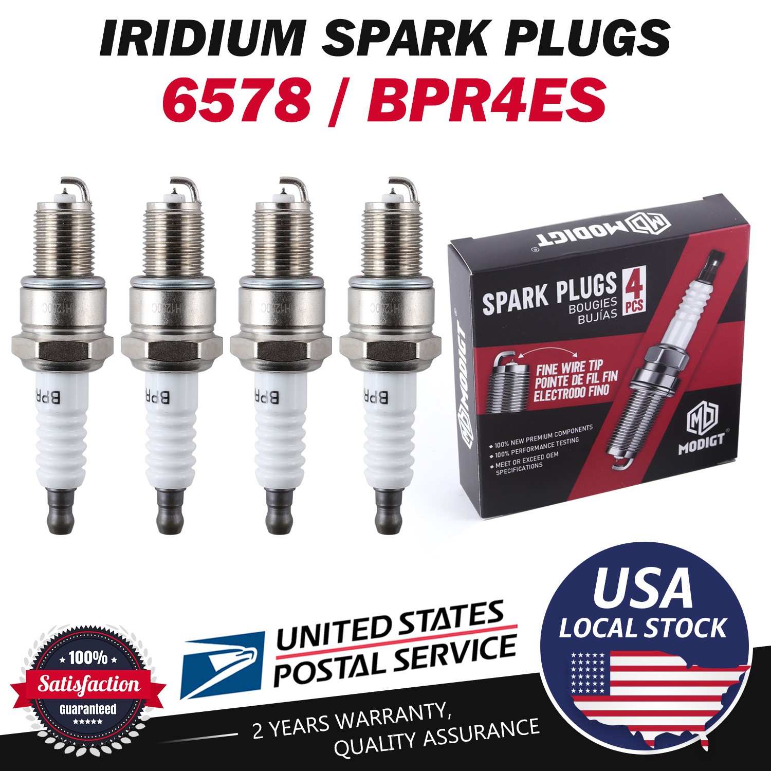 8pcs Fit NGK 6578 BPR4ES Iridium Spark Plug for W14EXR-U13 W14EX-U13 W14EPR-U
