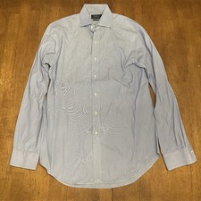 Polo Ralph Lauren Button Down Shirt 15.5 Blue Dress Vintage