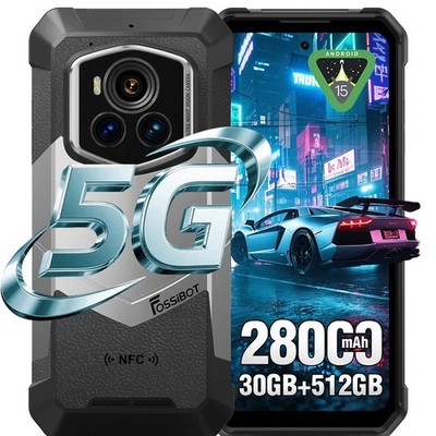 FOSSiBOT F107 Pro 5G Outdoor Smartphone 30GB+512GB 28000mAh Android15 200MPHandy