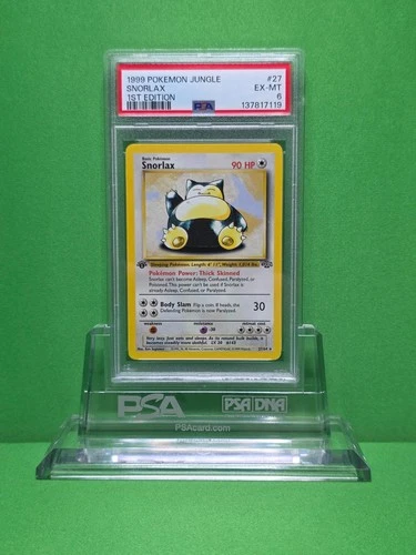 POKEMON 1999 JUNGLE SNORLAX 1ST EDITION 27 PSA 6